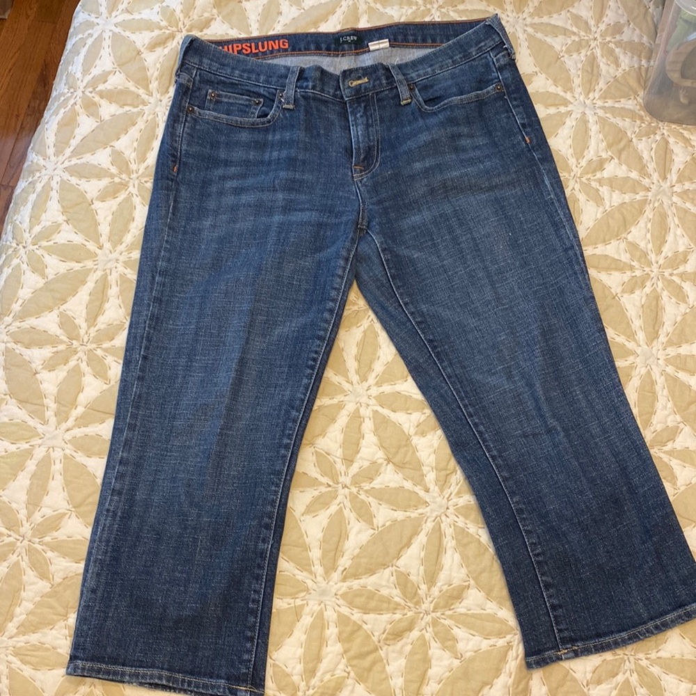 J. Crew Hipslung Crop, capri, petal pushers Denim Jeans